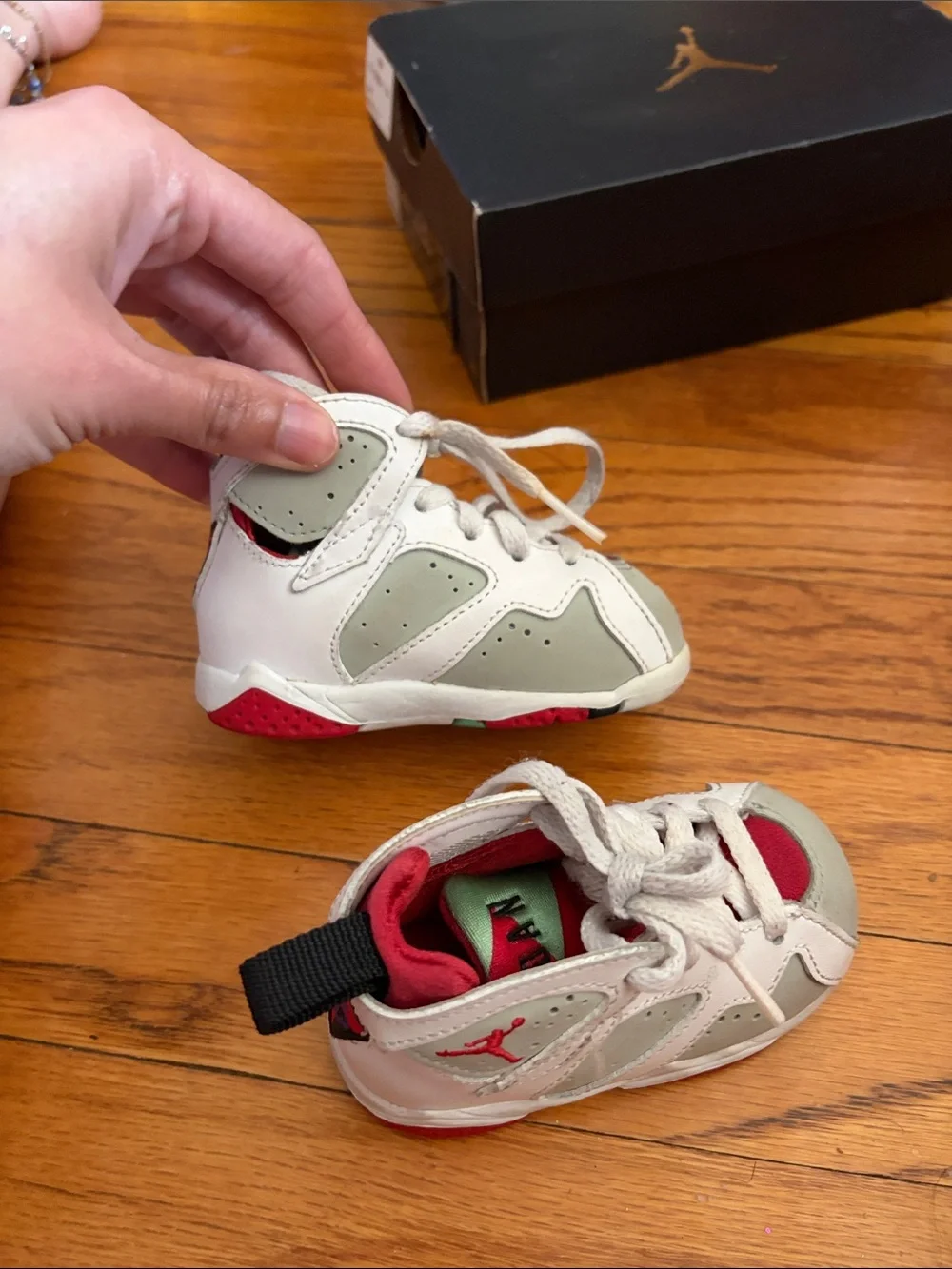 Jordan Toddler Sneakers in White, Gray & Red